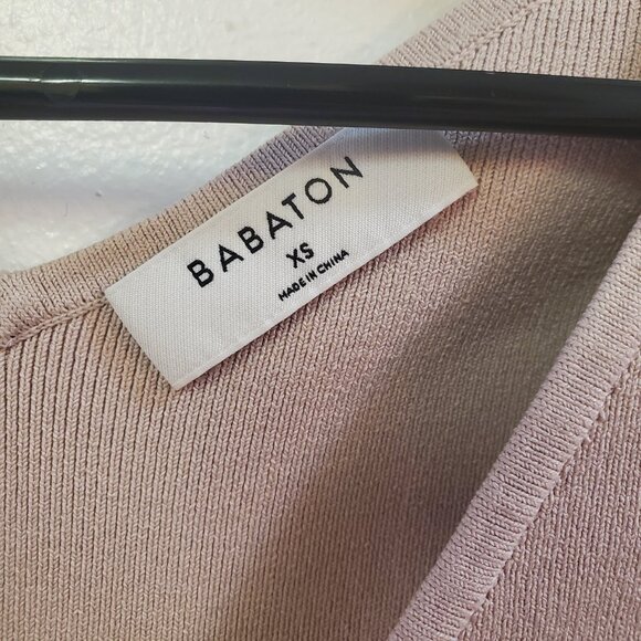 Aritzia Babaton Blush Pink Stretch Wrap Top - Picture 5 of 6